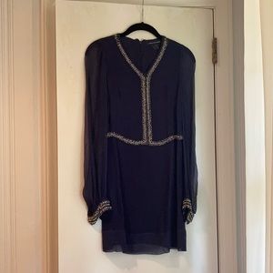 French Connection Hand beaded Longsleeve Dress